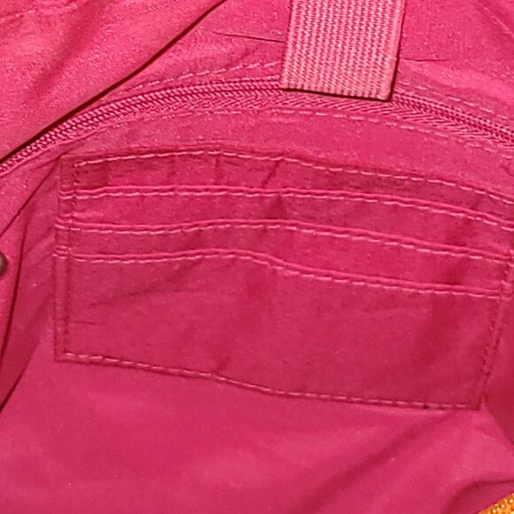 Baggallini Sunset Orange/Hot Pink Shoulder Satchel Gently Used - Picture 5 of 8